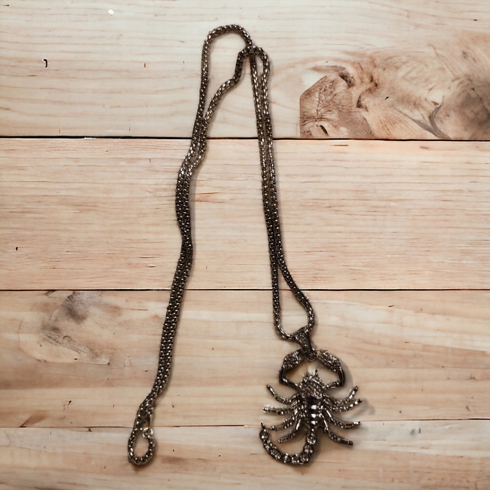 Mens Hip Hop Scorpion Pendant with Stainless Steel Chain